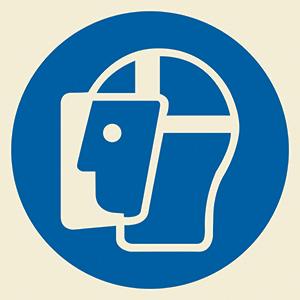 Face shield symbol