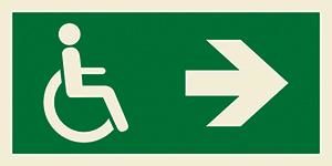 Disabled symbol with arrow right