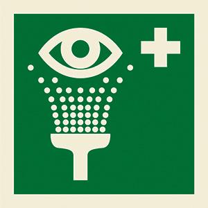 Emergency eye wash symbol