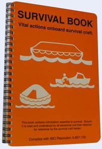 Lifeboat & liferaft survival booklet 170 x 215mm, waterproof plastic
