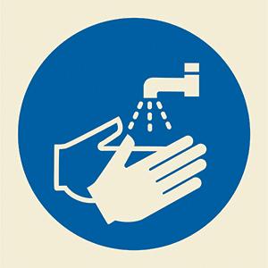 Wash hands symbol