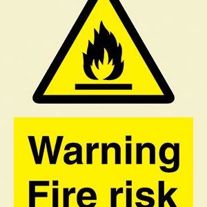 Warning Fire risk