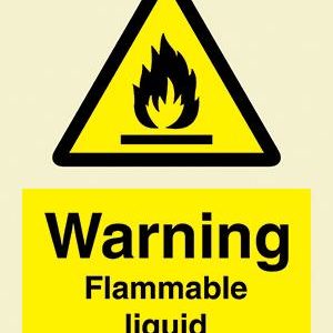 Warning Flammable liquid