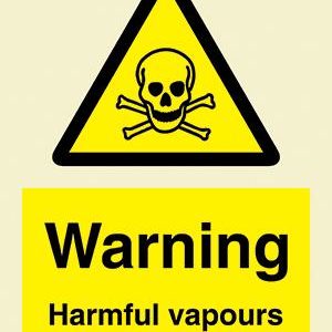 Warning Harmful vapours