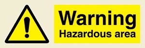 Warning Hazardous area