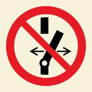 Do not switch on/off symbol