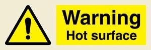 Warning Hot surface