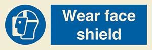 Wear face shield + symbol