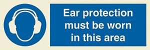 Ear protection must be worn in this area + symbol