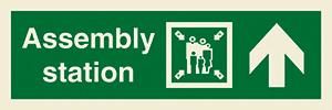 Assembly station + symbol + arrow up on right