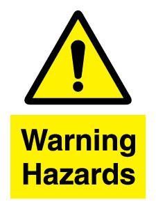 Warning Moving machinery