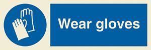 Wear gloves + symbol