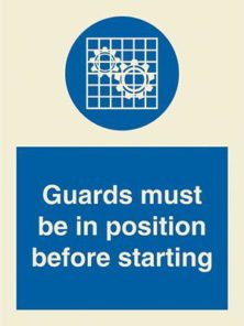 Guards must be in position before starting + symbol