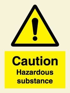 Caution hazardous substance